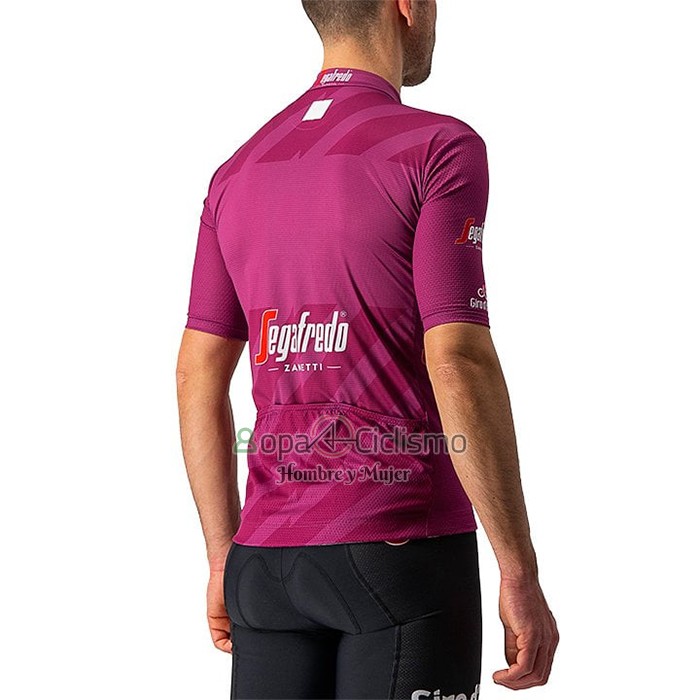 Giro d'Italia Ropa Ciclismo Culotte Corto 2021 Hombre Mangas Cortas Fucsia